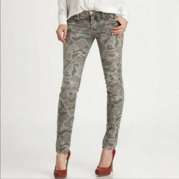 CURRENT/ELLIOT gray camo skinny jeans woman’s  size 26 - Picture 1 of 13